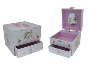 Girls Toys: Musical Jewelry box - Ballet Shoes small