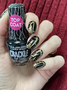 Girls: LA Colors Crackle Top Coat Nail Polish