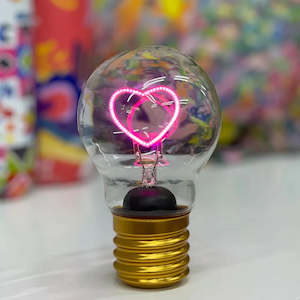 Stellar Haus LED Filament Lightbulb Night Light- Heart