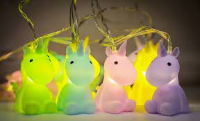 Childrens Lights Sleep Clocks Watches: Stella Haus | Pastel Unicorns String Lights