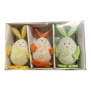 Miscellaneous Items: Decorated Egg Rabbits 3 pack
