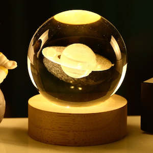 3D Crystal Ball Night Light - Planet
