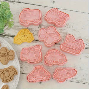 Cooking And Baking: 8pcs Vehicles Cookie Cutter Set