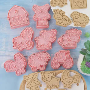 8pcs farm animal cookie cutter set