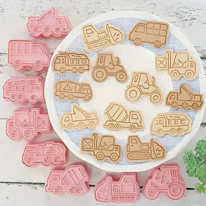 Cooking And Baking: Construction Cookie Cutters - 8pcs