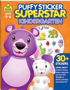 School And Kindergarten: School Zone Puffy Sticker Superstar: Kindergarten