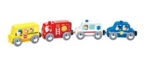 Hape Toys: Hape | Play Essentials Colourful Vehicles Fleet
