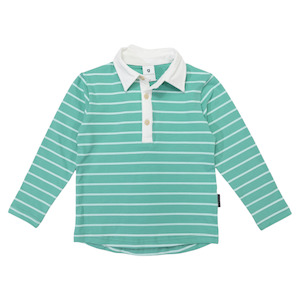 Korango Clothing Accessories: Korango | Striped Rugby Top Green