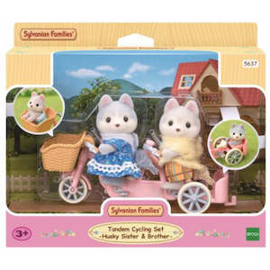 Sylvanian Families | Tandem Cycling Set Husky Sister & Brother