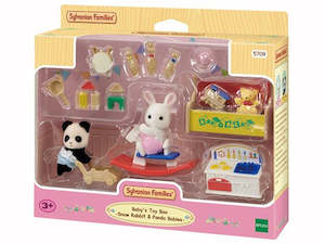Sylvanian Families | Baby's Toy Box - Snow Rabbit & Panda Babies