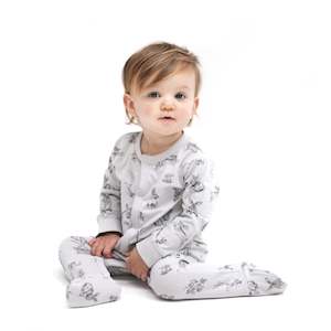 Burrow Be: Burrow & Be | Essentials Sleep Suit - Grey Burrowers