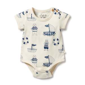 Wilson & Frenchy | Nautical Bear Organic Bodysuit