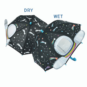 Kids Umbrellas: Floss and Rock | 3D Colour Changing Umbrella - Space