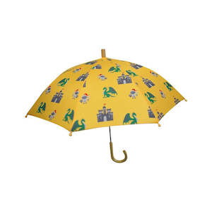Kids Umbrellas: Korango Children's Umbrella Knights & Dragons - Yellow