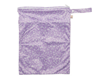 Nappy Time Nappy Bags: Nestling Double Pocket Wet Bag - Lilac Vintage Floral