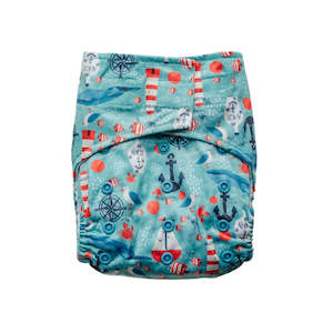 Nappy Time Nappy Bags: Nestling Simple Nappy Complete - Navy Ahoy