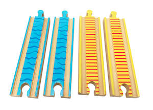 Jax | Railway, 4-Pack painted Straight Tracks