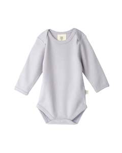 Babu Merino Clothing: Babu | Lavender Cotton L/S Bodysuit