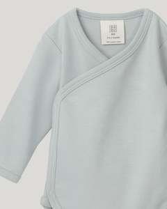 Babu Merino Clothing: Babu | Kimono Bodysuit - Sky