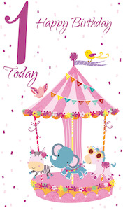 Birthday Party Invitations And More: 1 today Birthday Card - Carousel