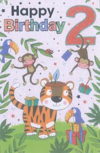Birthday Party Invitations And More: Happy Birthday Tiger 2 card | deluxe