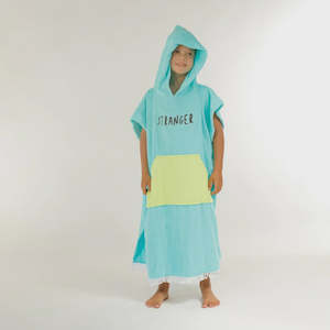 Hello Stranger: Hello Stranger | Poncho Beach Towel - Turquoise/Lime