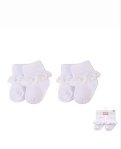 Hudson Baby | 2 Pce Socks Set with Lace Trim
