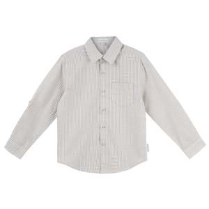 Childrens Formal Wear: Designer Kidz | Oliver L/S Gingham Shirt-Oat