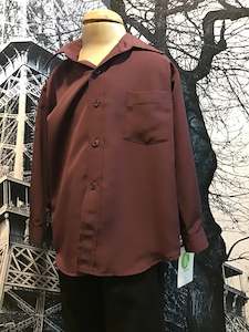 Childrens Formal Wear: Bamboo Burgundy Boys Formal Shirt - Assorted Sizes RRP $49.99