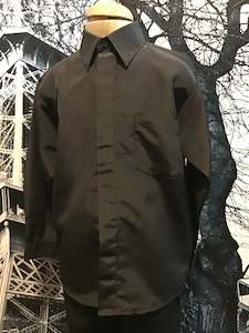 Bamboo | Boys Polyester Formal Shirt - Black RRP $49.99