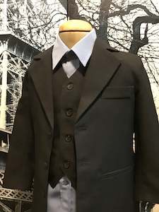 Childrens Formal Wear: Bamboo | Formal wear Black Older Boys 3 button Jacket