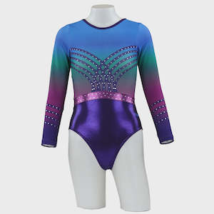 Dance Gymnastics Wear: GY926 Child Purple-Peacock Spangle - Purple