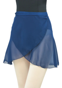 Dance Gymnastics Wear: YOUTH WRAP SKIRT With Ties- Navy