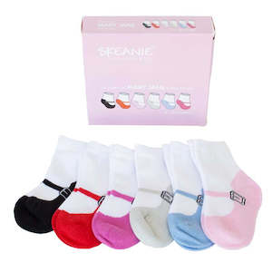 Skeanie: Skeanie | Baby Socks Mary-Jane 6 Pack (0-12 Months)