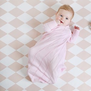 Jujo Baby Shwraps Blankets: JUJO Baby 100% Cotton Knit Chevron Pink Pointelle Shwrap