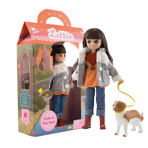 Lottie Dolls Accessory Sets: Lottie Doll - Walk in the Park Dog & Doll Set