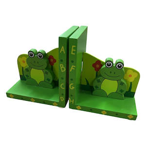 Room Decor: Wooden Frog Bookends RRP 24.99 SPECIAL