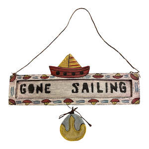 Room Decor: Gone Sailing Wooden Plaque