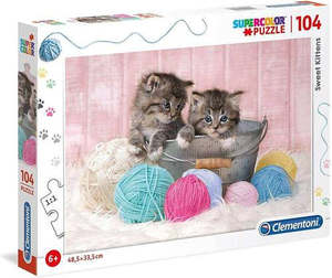 Clementoni | Kids Puzzle Super Colour Sweet Kittens