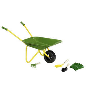 Gardening: John Deere | Metal Wheelbarrow Set