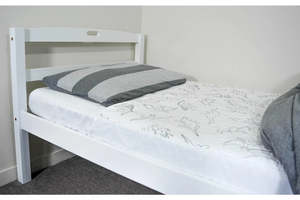 Brolly Sheets | King Single White Dinosaurs