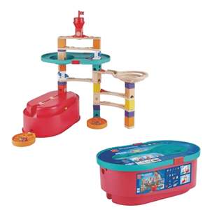 Hape Toys: Hape Quadrilla Stack Track Bucket Set Marble Run
