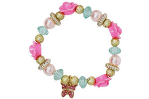Pink Poppy Jewellery Accessories: Pink Poppy: Butterfly Flower - Bracelet