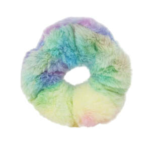 Pink Poppy Jewellery Accessories: Pink Poppy | Rainbow Fur Scrunchie