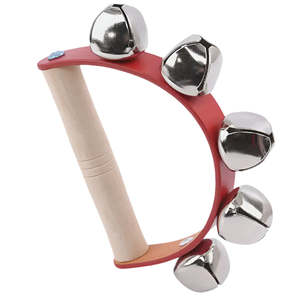 Christmas: Wooden handled Sleigh Rattle