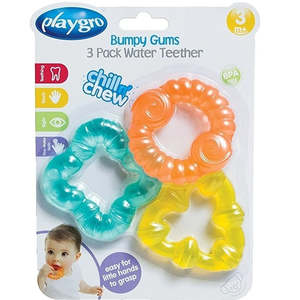 Sophie The Giraffe Teething: Playgro Bumpy Gums 3-pack Water Teethers