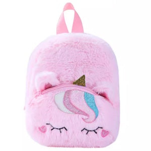 Bags Pencil Cases Homework Bags: Cute Fluffy Fashion Pink  Unicorn Backpack