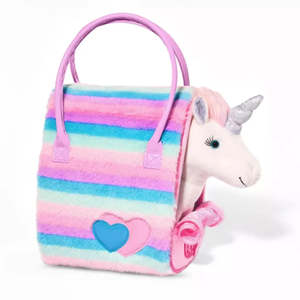 Pucci Pals Plush with Purse Rainbow Glam Bag & Sparkly Unicorn