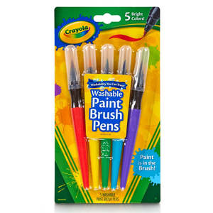Arts And Crafts: Crayola Washable Paint Brush Pens 5Pk