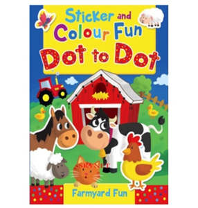 CHILDREN'S KIDS STICKER DOT 2 DOT BOOK - FARMYARD